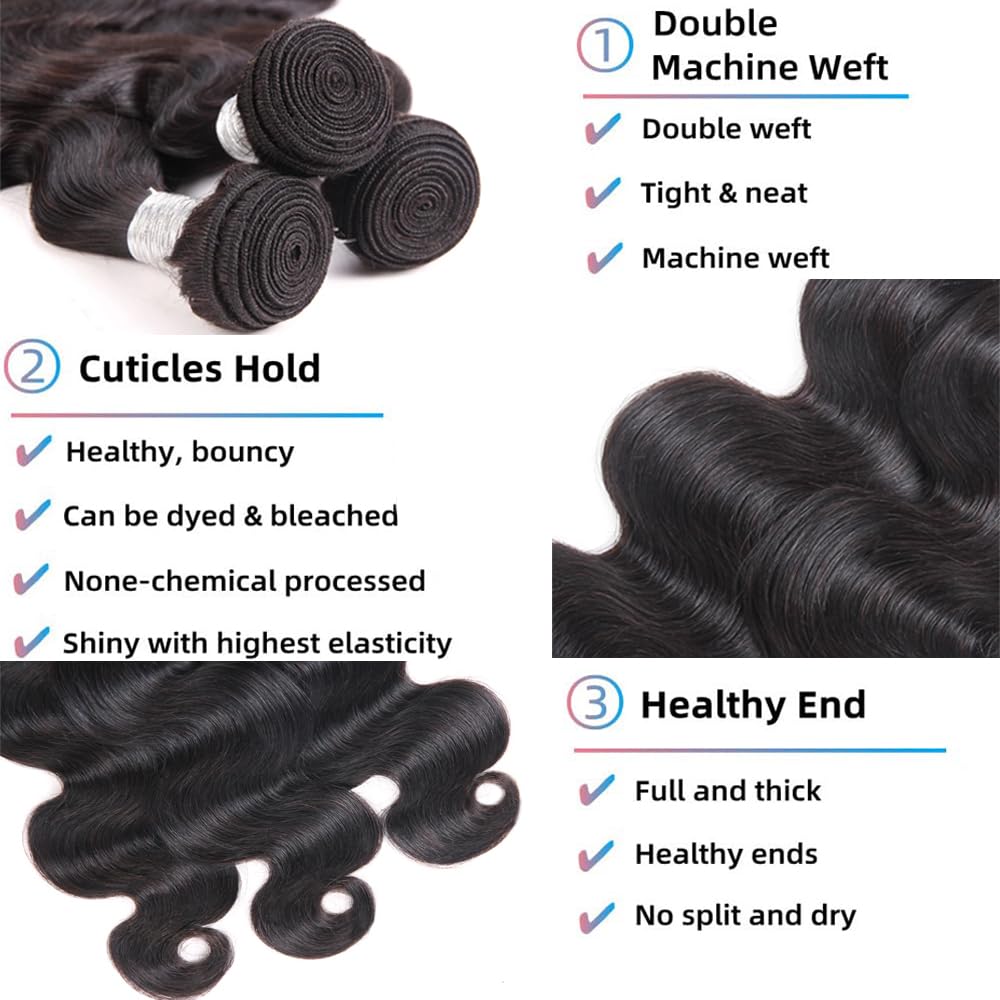 Superfect 12A Human Hair Bundles showing texture and softness
