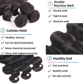 Superfect 12A Human Hair Bundles showing texture and softness