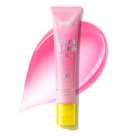 Supergoop! Glow Gloss SPF 40 Lip Balm front view in Pink Peppermint