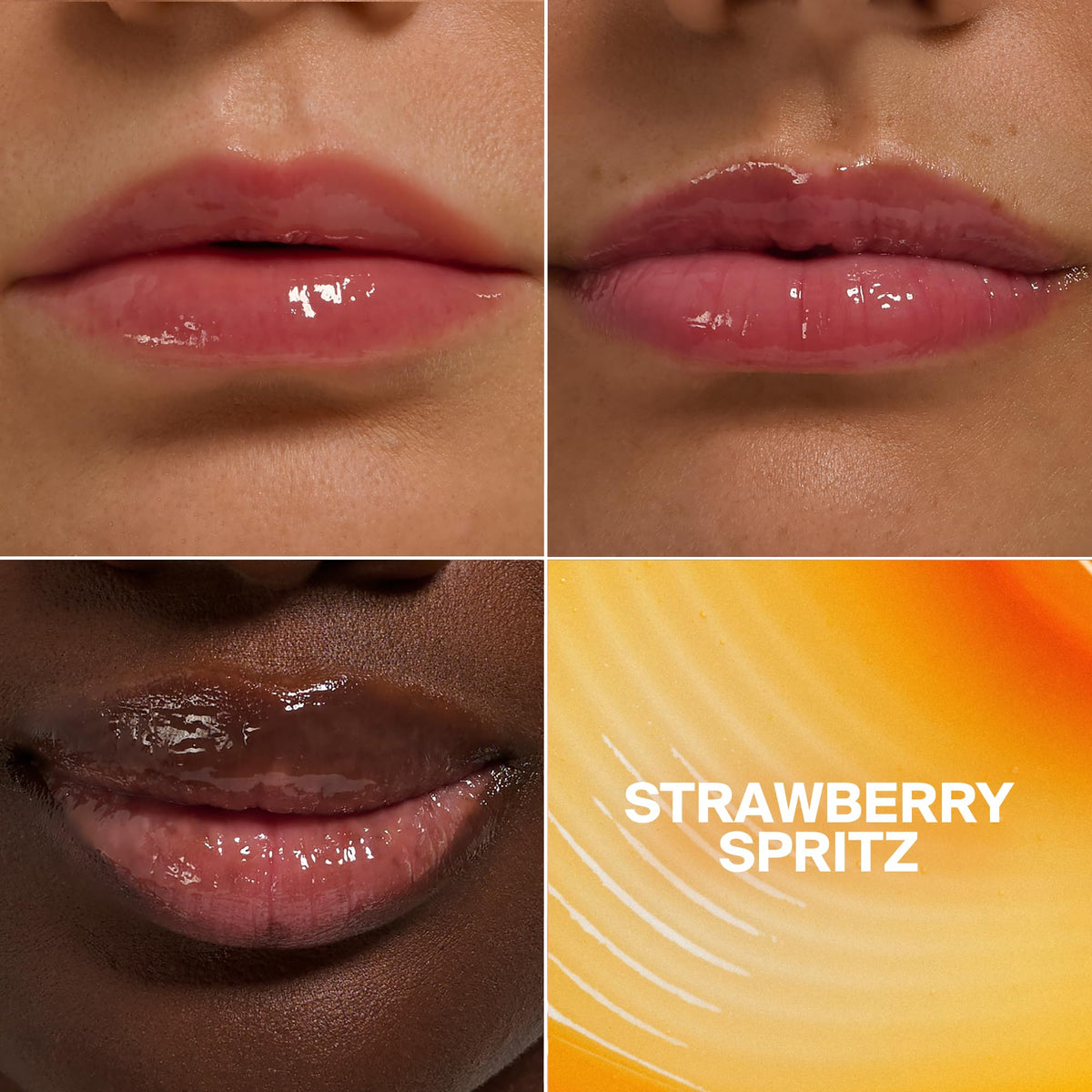 Supergoop! Glow Gloss SPF 40 Lip Balm Strawberry Spritz side view