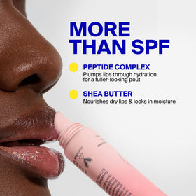Supergoop! Glow Gloss SPF 40 Lip Balm Vanilla Soft Serve lifestyle shot