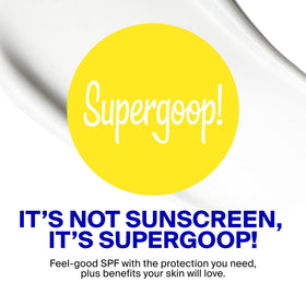 Supergoop! Glow Oil displayed with summer accessories