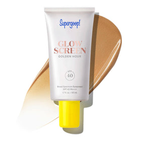 Supergoop! Glowscreen SPF 40 front view with golden hour bronze glow