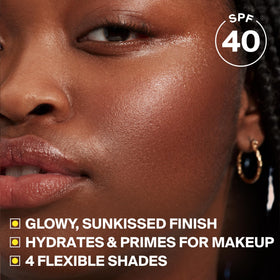 Supergoop! Glowscreen SPF 40 side view highlighting packaging