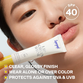 Supergoop! Lipscreen Shine SPF 40 clear lip gloss applicator