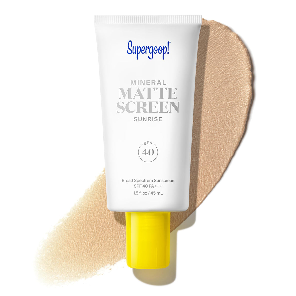 Supergoop! Mineral Mattescreen SPF 40 front view with neutral tint