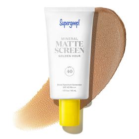 Supergoop! Mineral Mattescreen SPF 40 front view with packaging