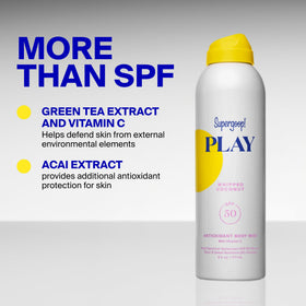 Supergoop! PLAY Antioxidant Body Mist SPF 50 with coconut scent