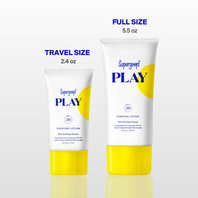 Supergoop! PLAY Everyday SPF 30 Lotion on a picnic table