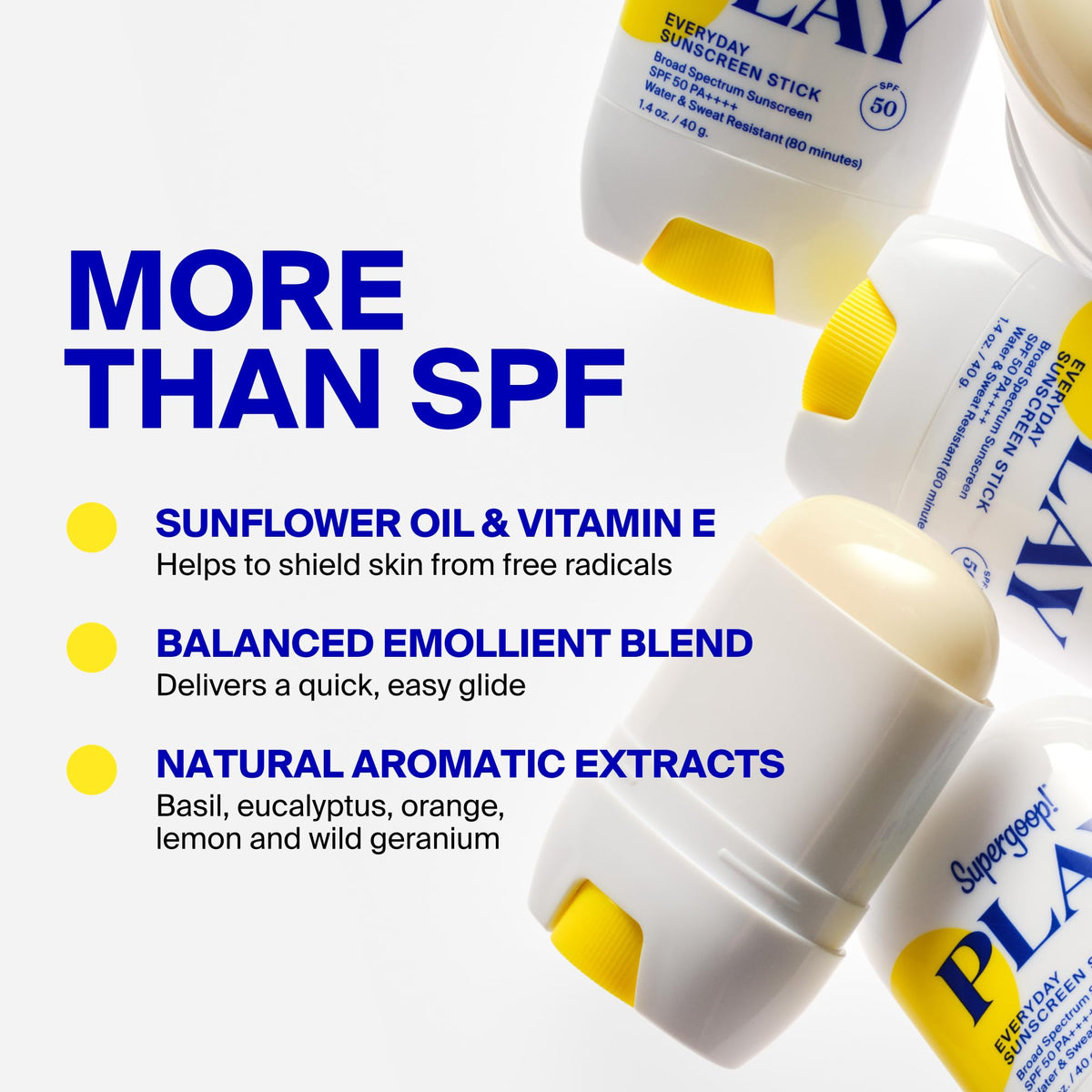 Supergoop! PLAY Everyday Sunscreen Stick SPF 50 close-up of product