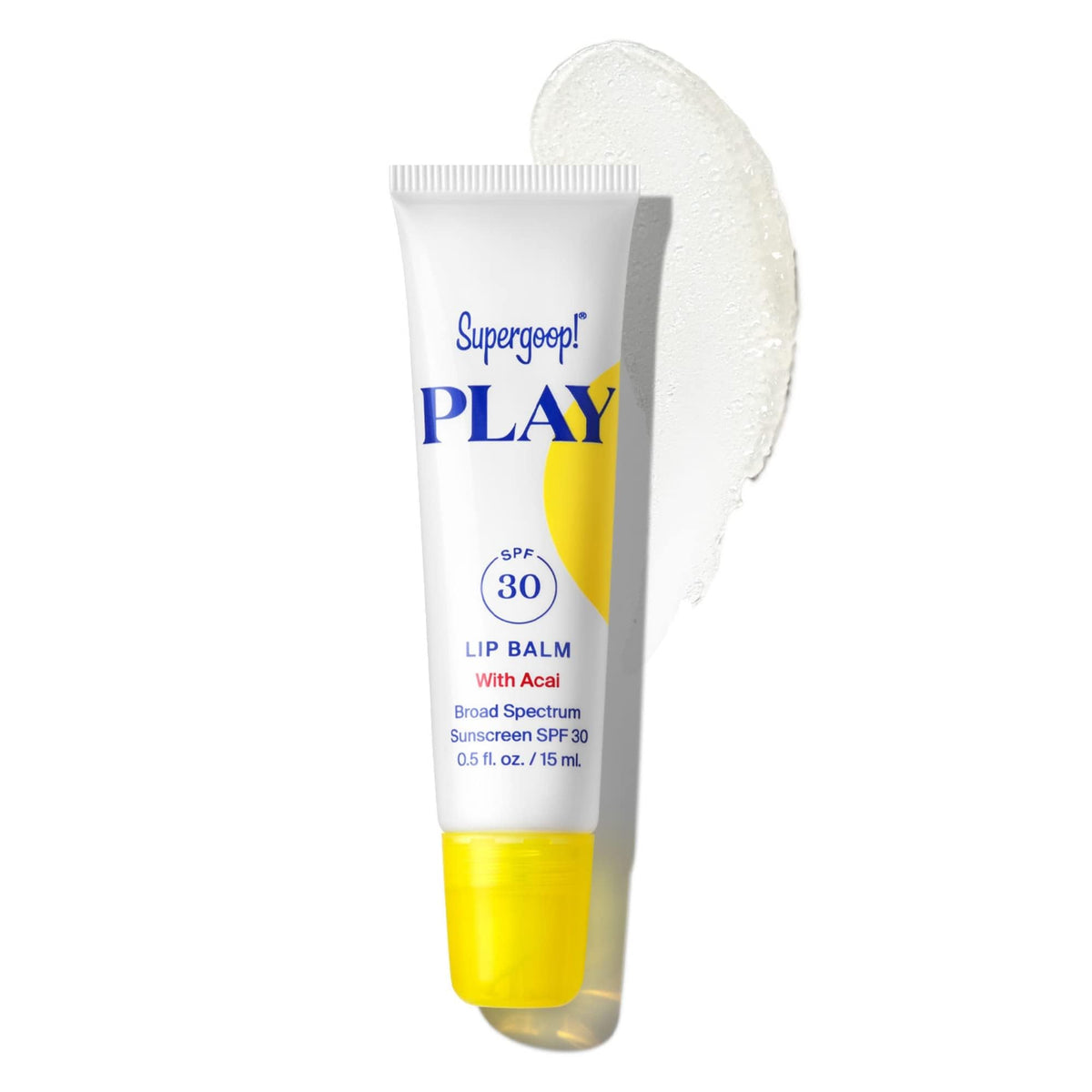 Supergoop! PLAY Lip Balm SPF 30 front view with packaging