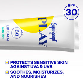 Supergoop! PLAY Lip Balm SPF 30 Mint close-up of the balm texture
