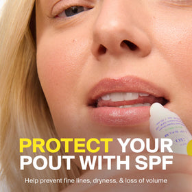 Supergoop! PLAY Lip Balm SPF 30 Mint in outdoor setting