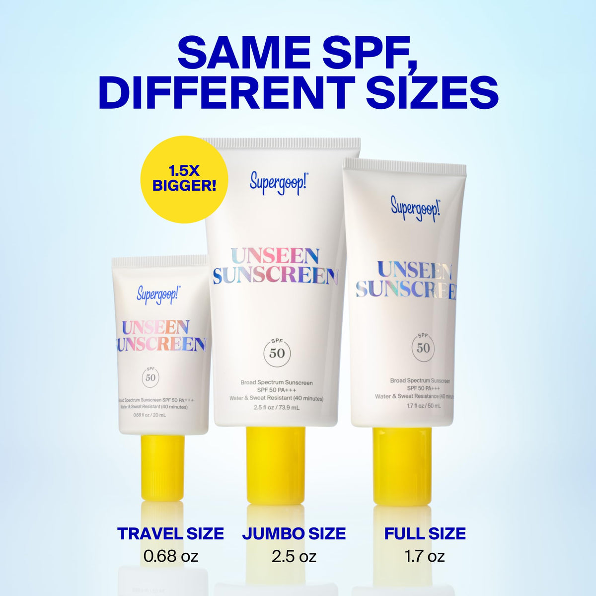 Supergoop! Unseen Sunscreen SPF 50 packaging details