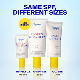 Supergoop! Unseen Sunscreen SPF 50 packaging details