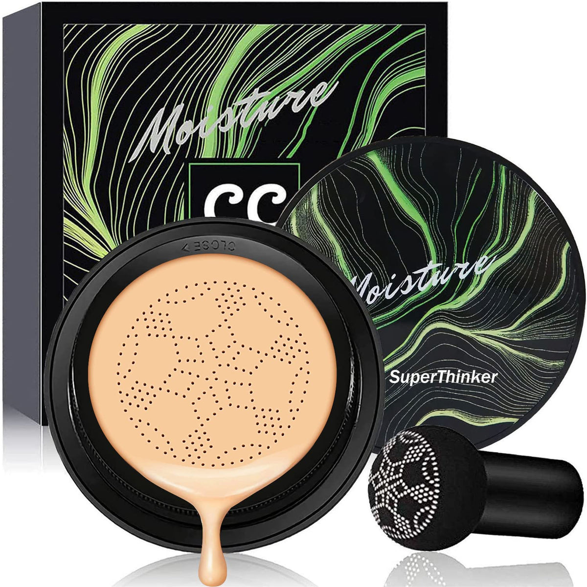 SuperThinker Cushion Foundation Concealer front view with packaging