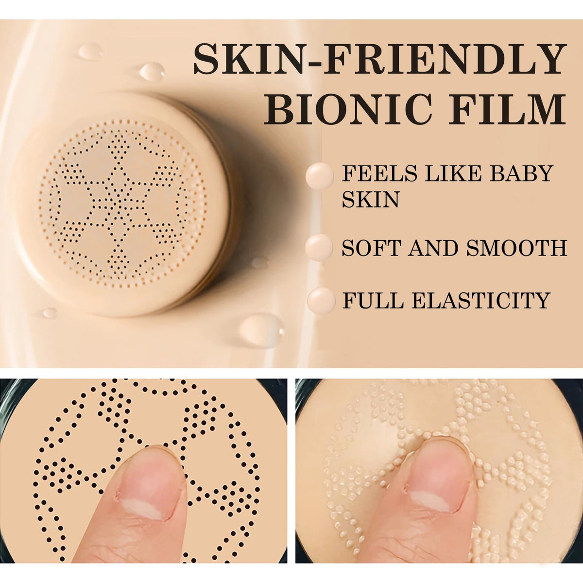 SuperThinker Cushion Foundation Concealer in use on mature skin