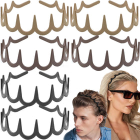 Supgoodom 6 PCS Zig Zag Headbands in various retro colours