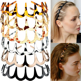 Supgoodom Zig Zag Headbands set of 6 in various styles