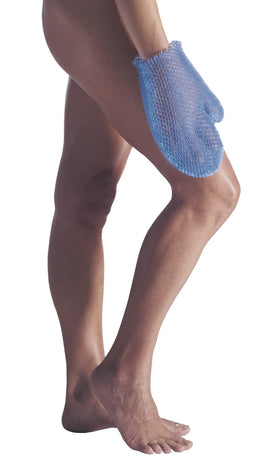 Supracor Spa Bath Mitt blue packaging with product details