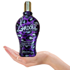Supre Snooki Ultra Dark 70X Black Bronzer with tropical background