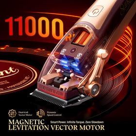 SUPRENT clippers showing dual-coil vector motor technology
