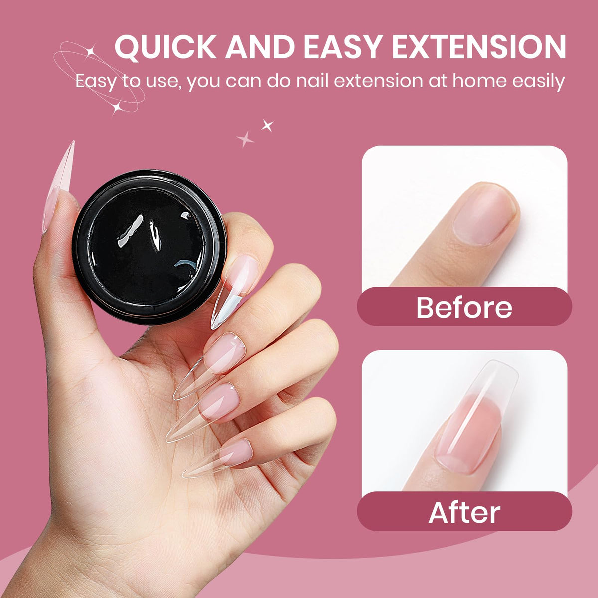 SUPWEE 3D Nail Gel Sculpting Gel application on nails