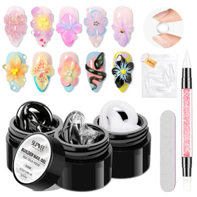 SUPWEE Molding Gel for Nails clear, white, and black solid builder gel