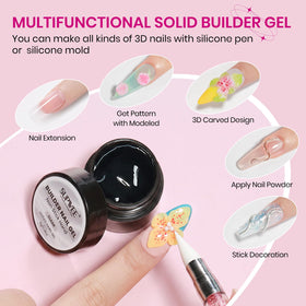 SUPWEE Molding Gel packaging with 24PCS nail extend molds
