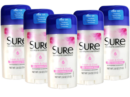 Sure Anti-Perspirant & Deodorant Invisible Solid Fresh & Cool front view