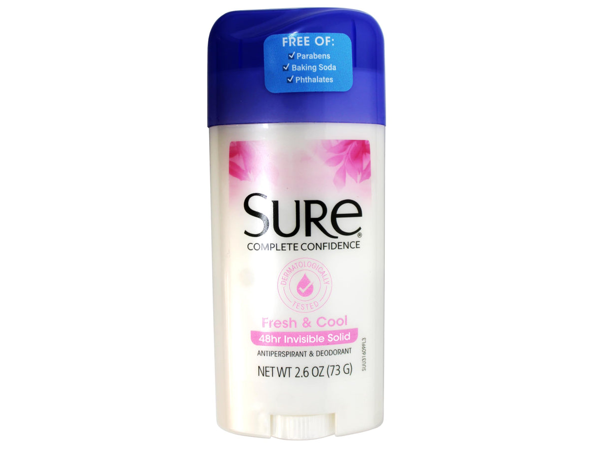 Sure Anti-Perspirant & Deodorant Invisible Solid Fresh & Cool packaging