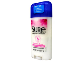 Sure Anti-Perspirant & Deodorant Invisible Solid Fresh & Cool side view