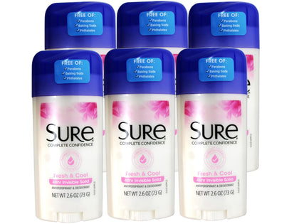 Sure Antiperspirant Deodorant Solid Fresh and Cool 2.6 oz pack front view