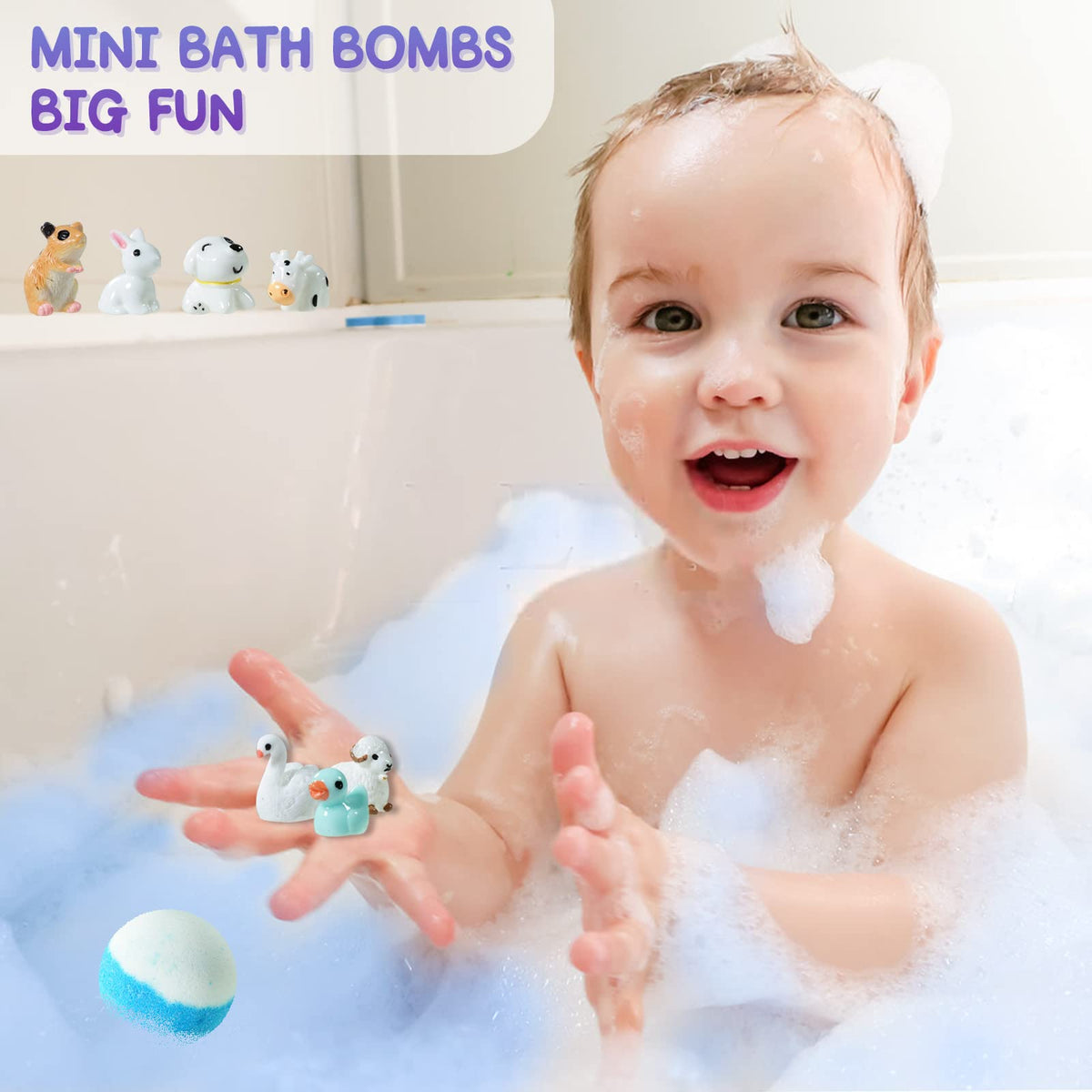 Surprise animal toys from Yekery bath bombs