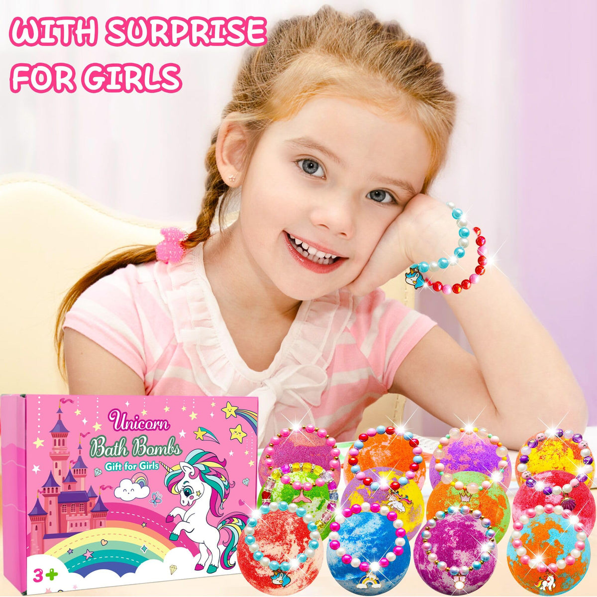 Surprise bracelet toy from Phaorui Unicorn Bath Bombs