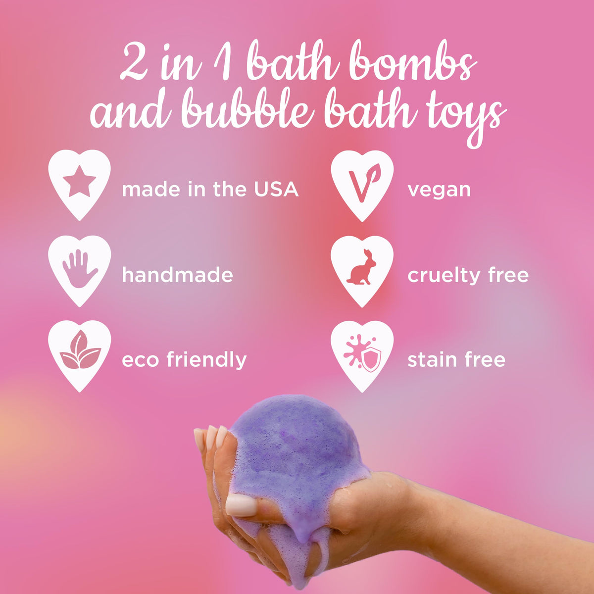Surprise enchanted toy revealed from a bath bomb