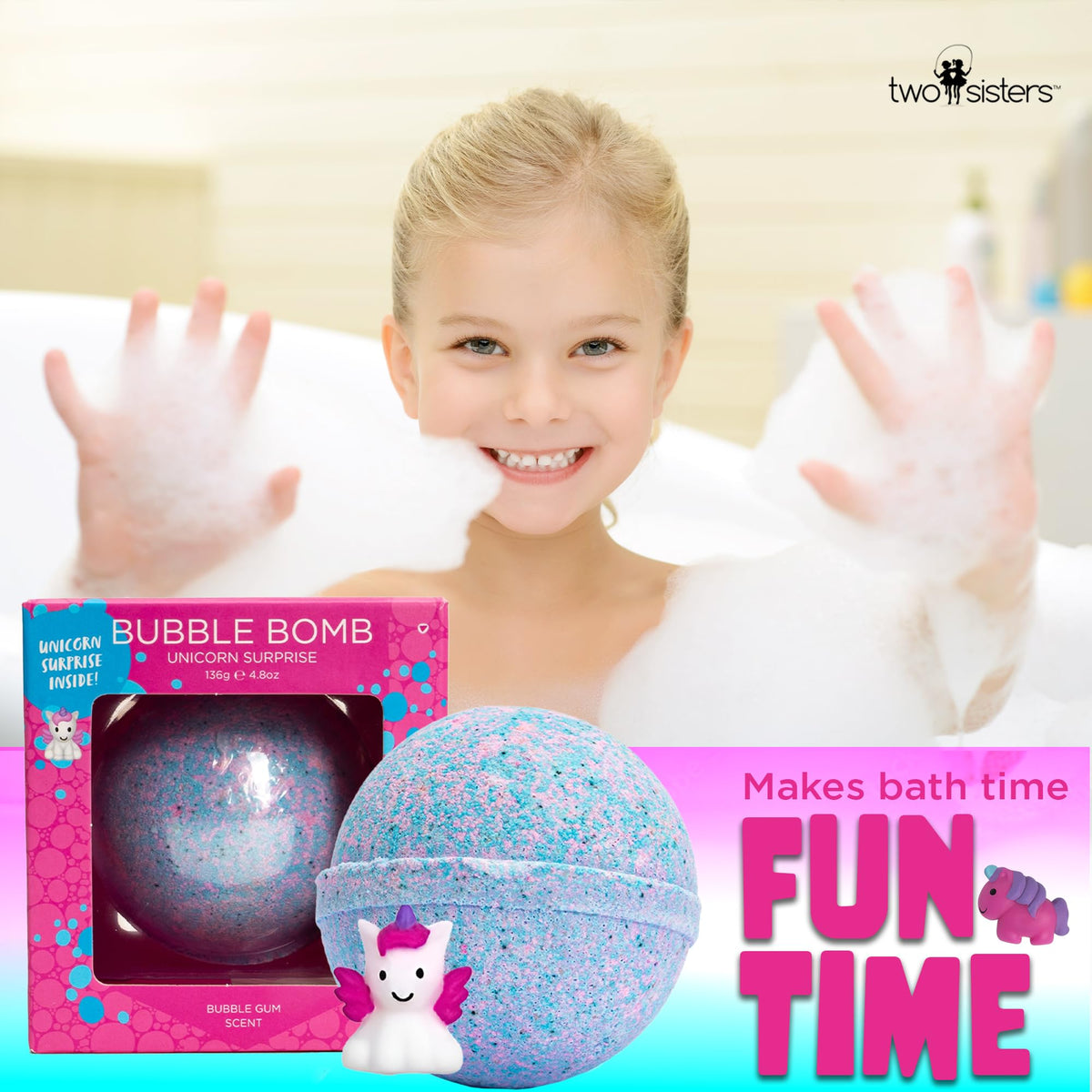 Surprise squishy toy revealed from Unicorn Bath Bomb