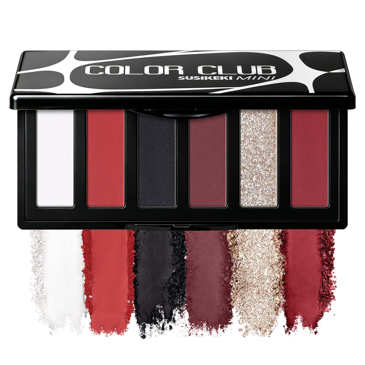 SUSIKEKI Red Eyeshadow Palette front view with mirror