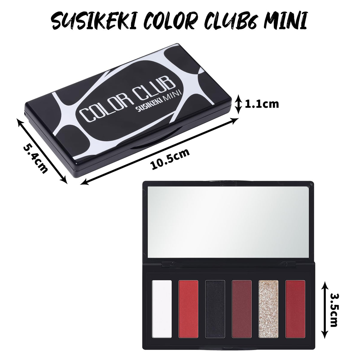 SUSIKEKI Red Eyeshadow Palette with Halloween makeup look