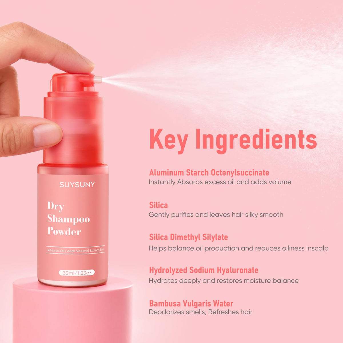SUYSUNY Dry Shampoo Powder 1.23oz side view