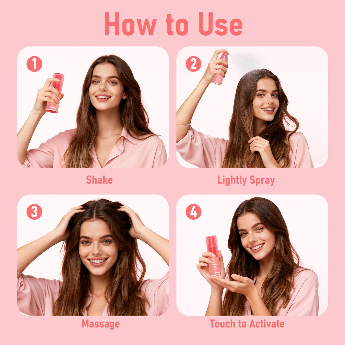SUYSUNY Dry Shampoo Powder 1.23oz travel size next to toiletries