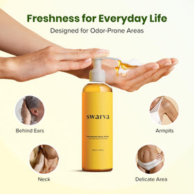 Swarva Japanese Persimmon Body Wash lather demonstration