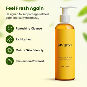 Swarva Japanese Persimmon Body Wash texture close-up