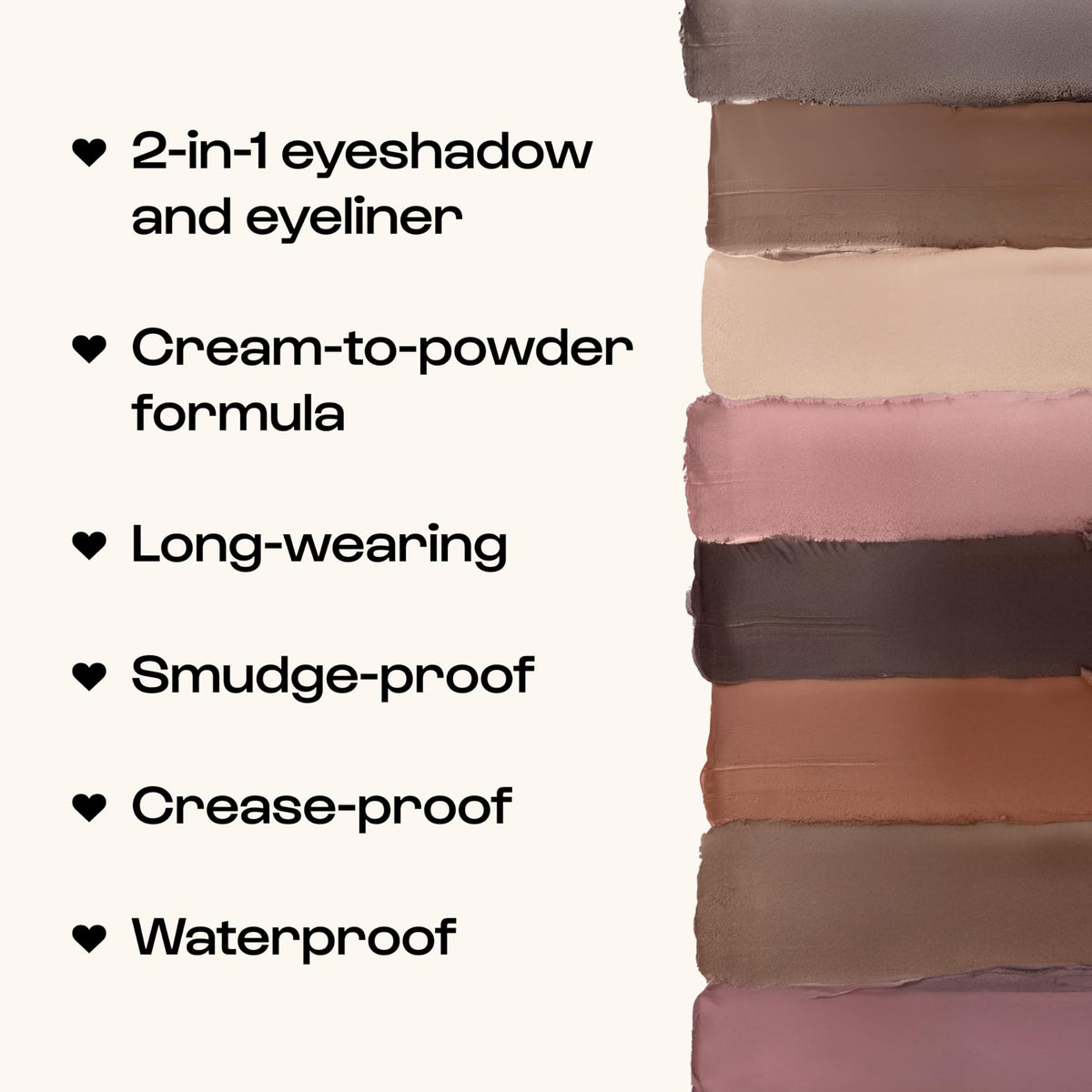 Swatch of ALLEYOOP 11th Hour Black Matte Cream Eyeshadow