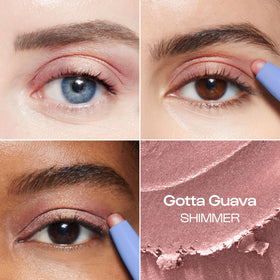 Swatch of ALLEYOOP Rose Shimmer Cream Eyeshadow on skin