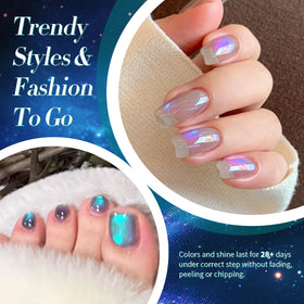 Swatch of Born Pretty Sway Sea Gel Nail Polish on nails