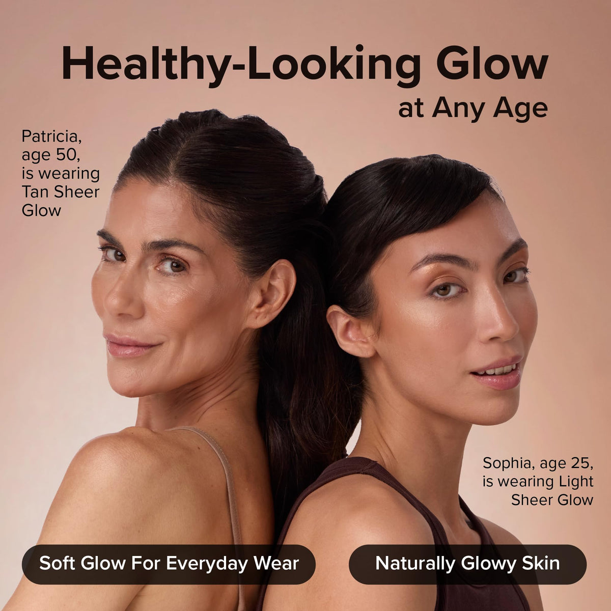 Swatch of Elizabeth Mott Glow support Sheer Light on skin