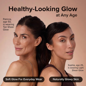 Swatch of Elizabeth Mott Glow support Sheer Light on skin