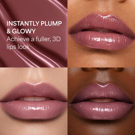 Swatch of ENTROPY Glossy Lip Tint Beryl Charm on skin
