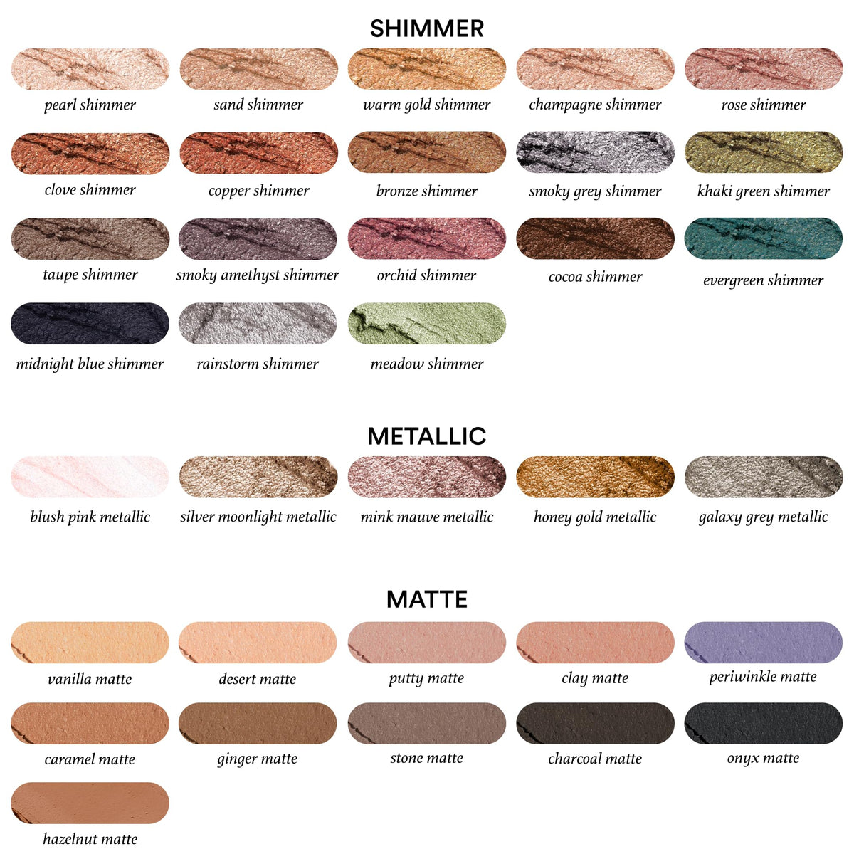 Swatch of Ginger Matte shade from Julep Eyeshadow 101